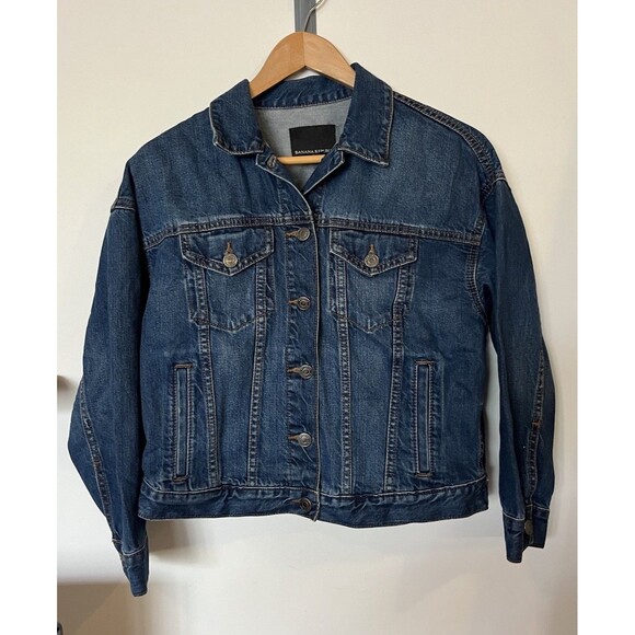 Banana Republic Denim Jacket Size Petite XS - Picture 1 of 8